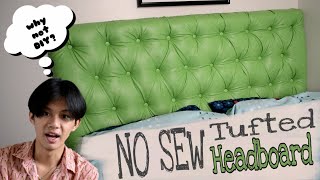 SO EASY! NO SEW | DIY Tufted Headboard