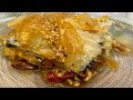 PASTEL DE VERDURAS Y QUESO CON MASA FILO EN FREIDORA SIN ACEITE O DE AIRE!!