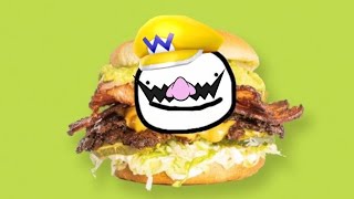 Wario eats the Dream Burger