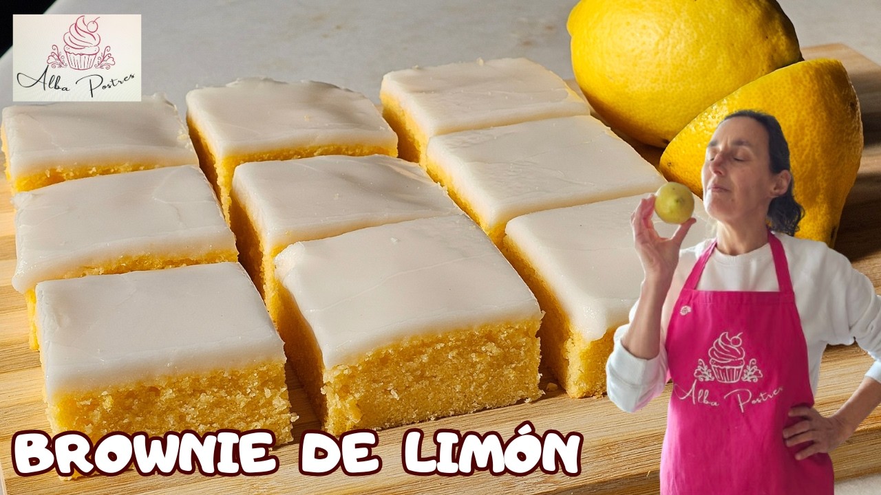 BROWNIE  de LIMÓN, cuadraditos ricos, fáciles, la tentación para VENDER o DELEITAR A LOS TUYOS!!