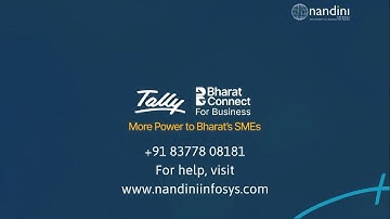 Bharat Connect for Business in TallyPrime | Nandini Infosys