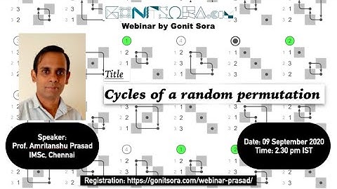 Cycles of a random permutation by Prof. Amritanshu Prasad (IMSc Chennai)