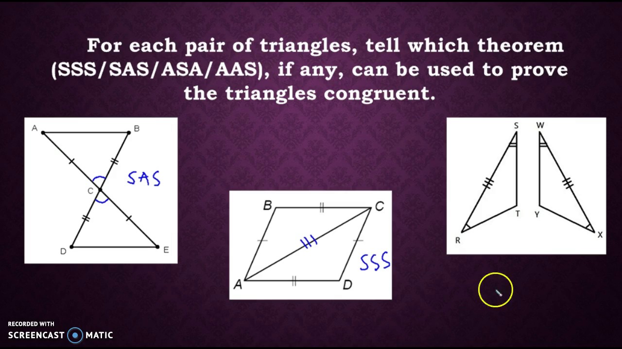 Congruent Triangles Quiz Review YouTube