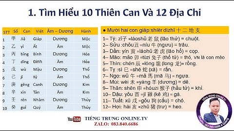 Có bao nhiêu thiên can và bao nhiêu địa hci năm 2024