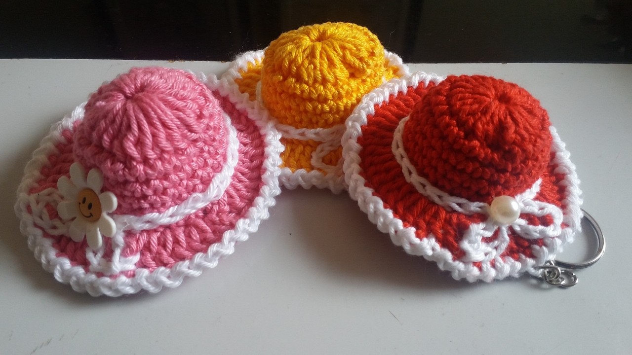 Chaveiro Mini Chapéu de Bonecas muito fácil!!
