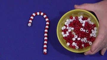 Beaded Candy Cane Ornament