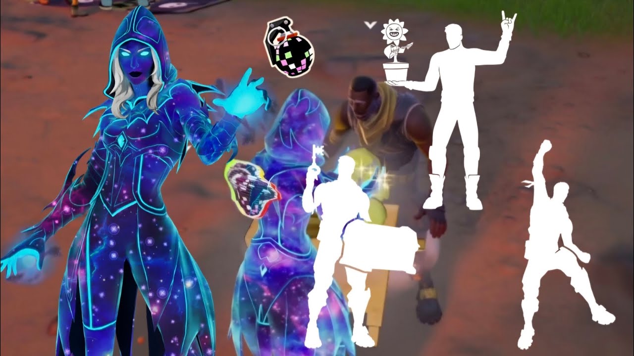 Emote Battling with the *NEW* Andromeda skin in Party Royale!!! - YouTube