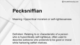 Pecksniffian Meaning