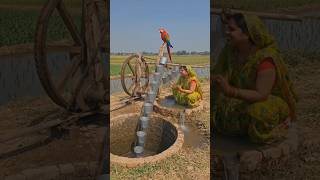 Amazing Water Lifting Machine from Well | Smart Desi Jugaad Farming Innovation #automobile #short