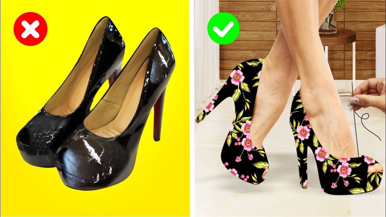 Maneiras Fáceis de Melhorar e Reformar seus Sapatos | Toques Legais para Mulheres Inteligentes