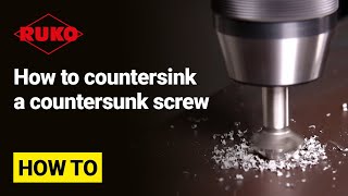 How to countersink a countersunk screw