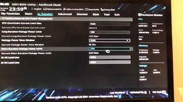 Asus Prime H470M-Plus Motherboard PL1 and PL2 Settings