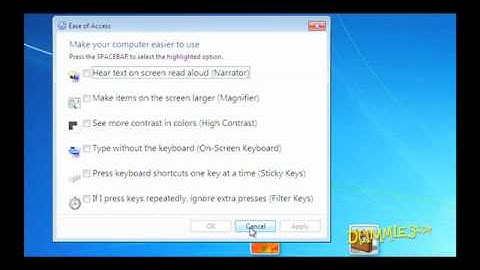 Windows 7 Logon Screen Options For Dummies