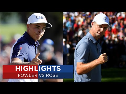Rickie fowler vs justin rose | extended highlights | 2016 ryder cup