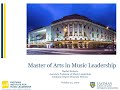 MA ML Admissions Webinar MA ML Admissions Webinar