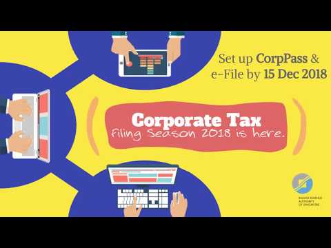 Corporate Tax Season - Set up CorpPass & e-File by 15 Dec 2018