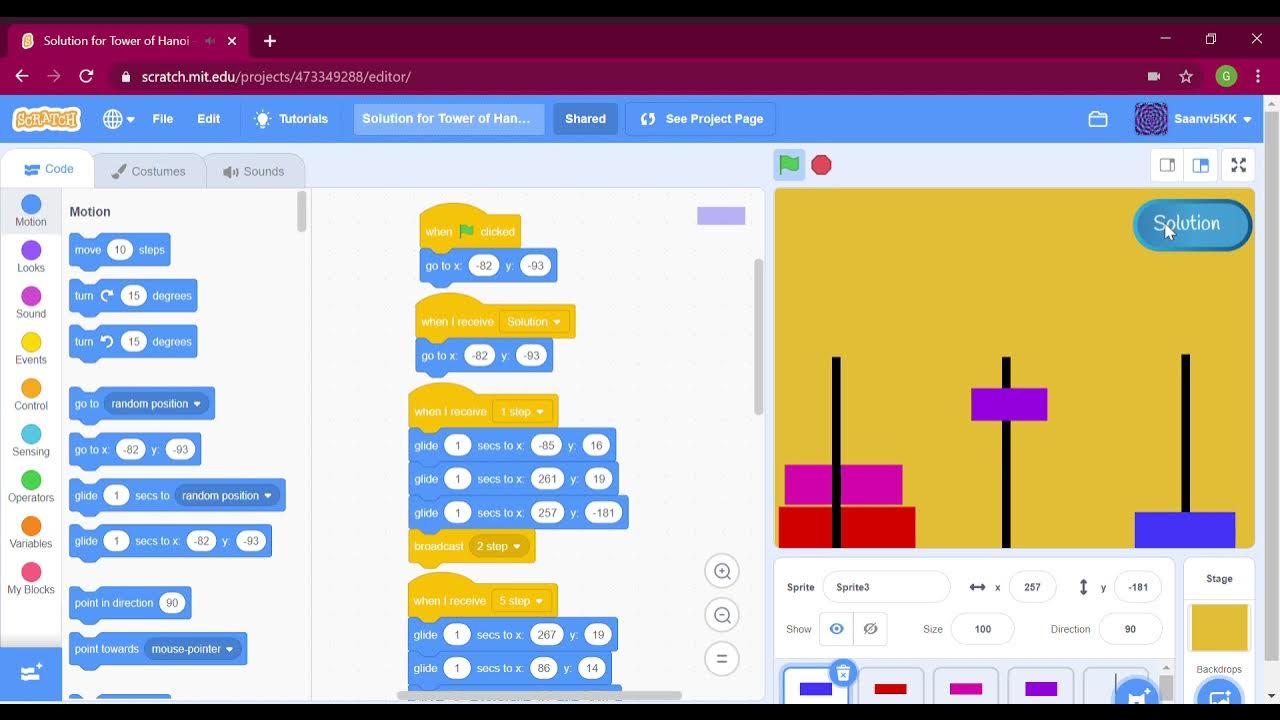 Jak Zrobic Wieze Hanoi W Scratchu Solution for Tower of Hanoi with Scratch Coding - YouTube