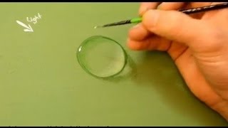 How to paint a water drop in Acrylics.