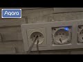 Как установить умную розетку Aqara H2 EU WP-P01D встраиваемую ZigBee в круглый подрозетник с рамками