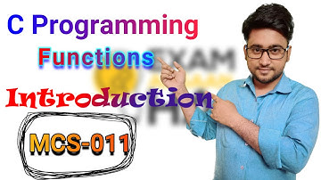 Functions in C Programming || Introduction to Function || MCS-011
