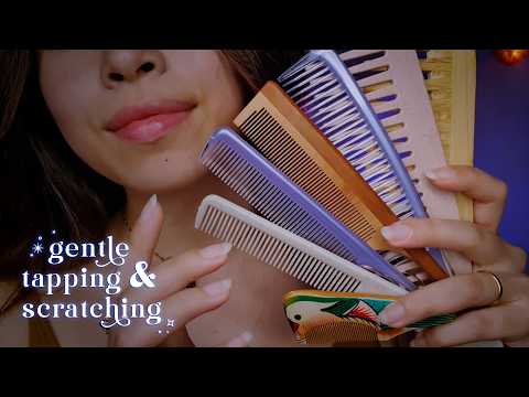ASMR Gentle Tapping & Scratching On Combs  ⊹₊⟡⋆ No Talking
