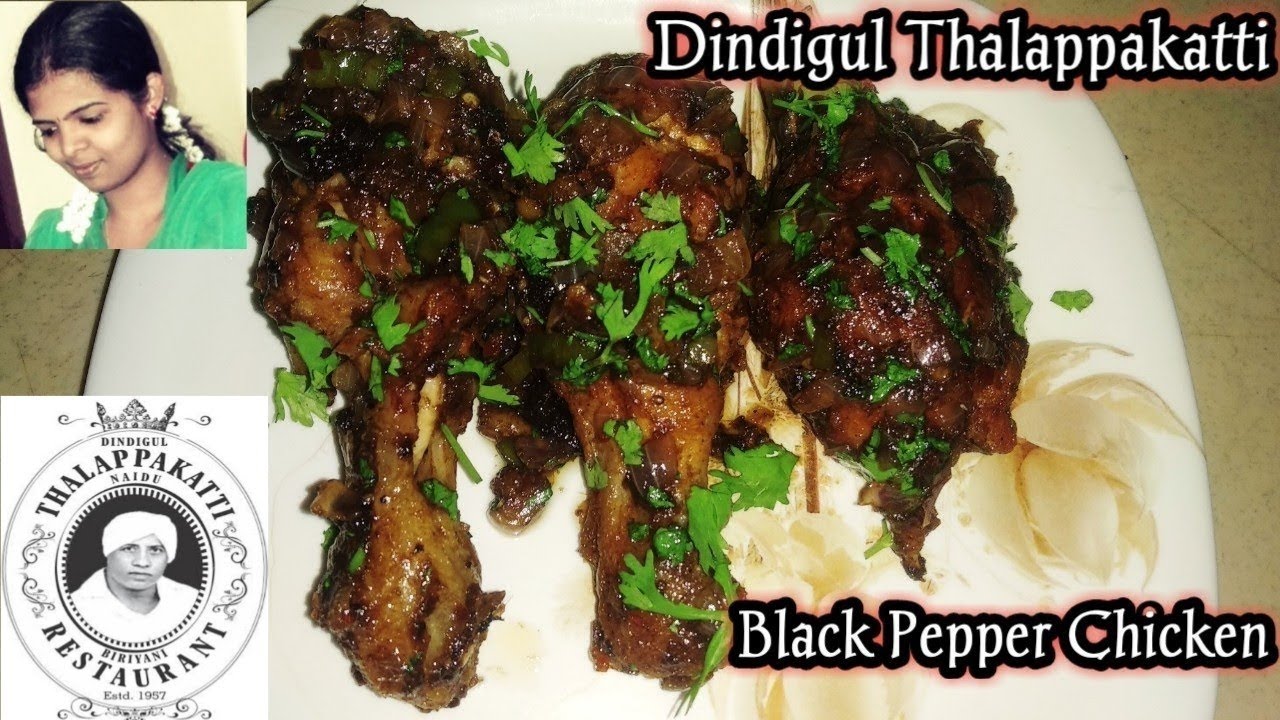 Dindigul Thalappakatti Black Pepper Chicken Recipe in Tamil Pepper Chicken Recipe YouTube