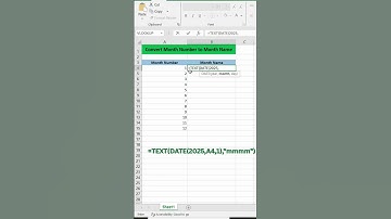 Convert Month Number to Month Name #excel #exceltips #exceltutorial #exceltricks #excelformula