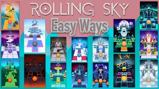 Rolling Sky Easy Ways || ALL 2016 LEVELS