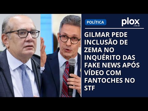 Gilmar Mendes pede inclusão de Zema no inquérito das fake news após vídeo com fantoches no STF
