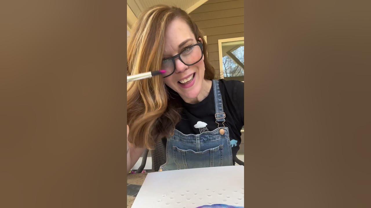 A fun way to do watercolor raindrops! #watercolor #easyart