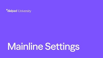 Mainline Settings
