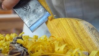 Carving A Spatula From An Osage Orange Stump