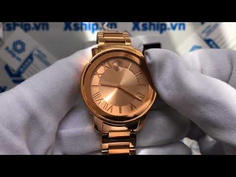 Video Movado Ladies Rose Gold Watch