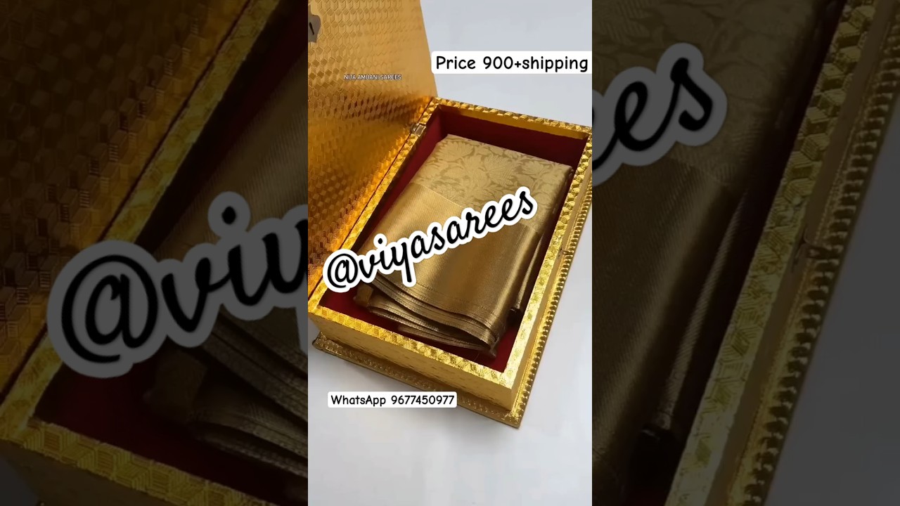 Nita Ambani Golden tissue silk saree with blouse 