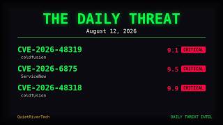 The Daily Threat | August 12, 2026 | CVE-2026-48319 | CVE-2026-6875 | CVE-2026-48318