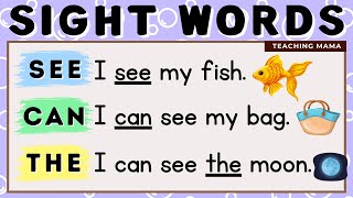 LET'S READ! | SIGHT WORDS SENTENCES | SEE, CAN, THE | PRACTICE READING ENGLISH | TEACHING MAMA