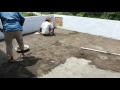 Plastering the floor