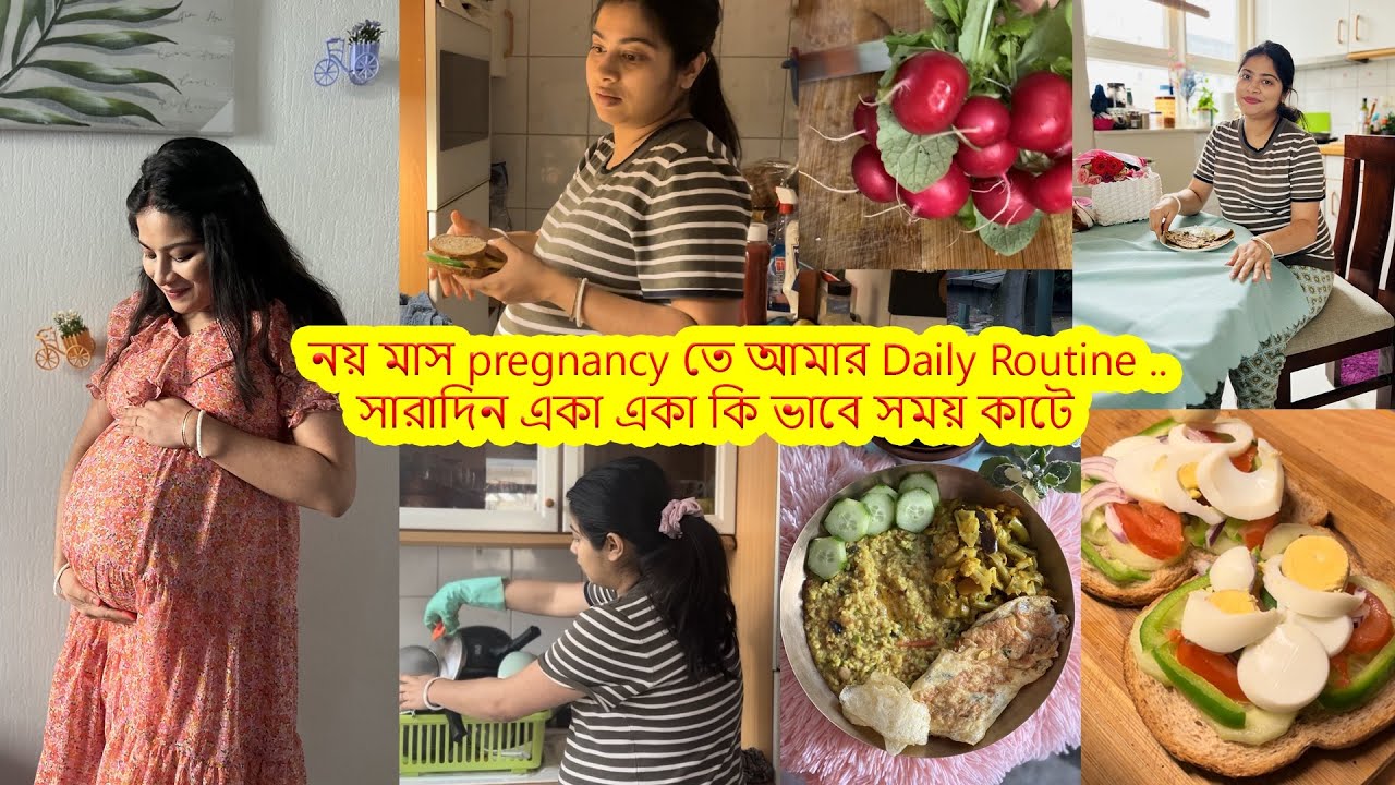 নয় মাস pregnancy তে আমার Daily Routine .. সারাদিন একা একা কি ভাবে সময় কাটে..পালংশাকের খিচুড়ি খেলাম