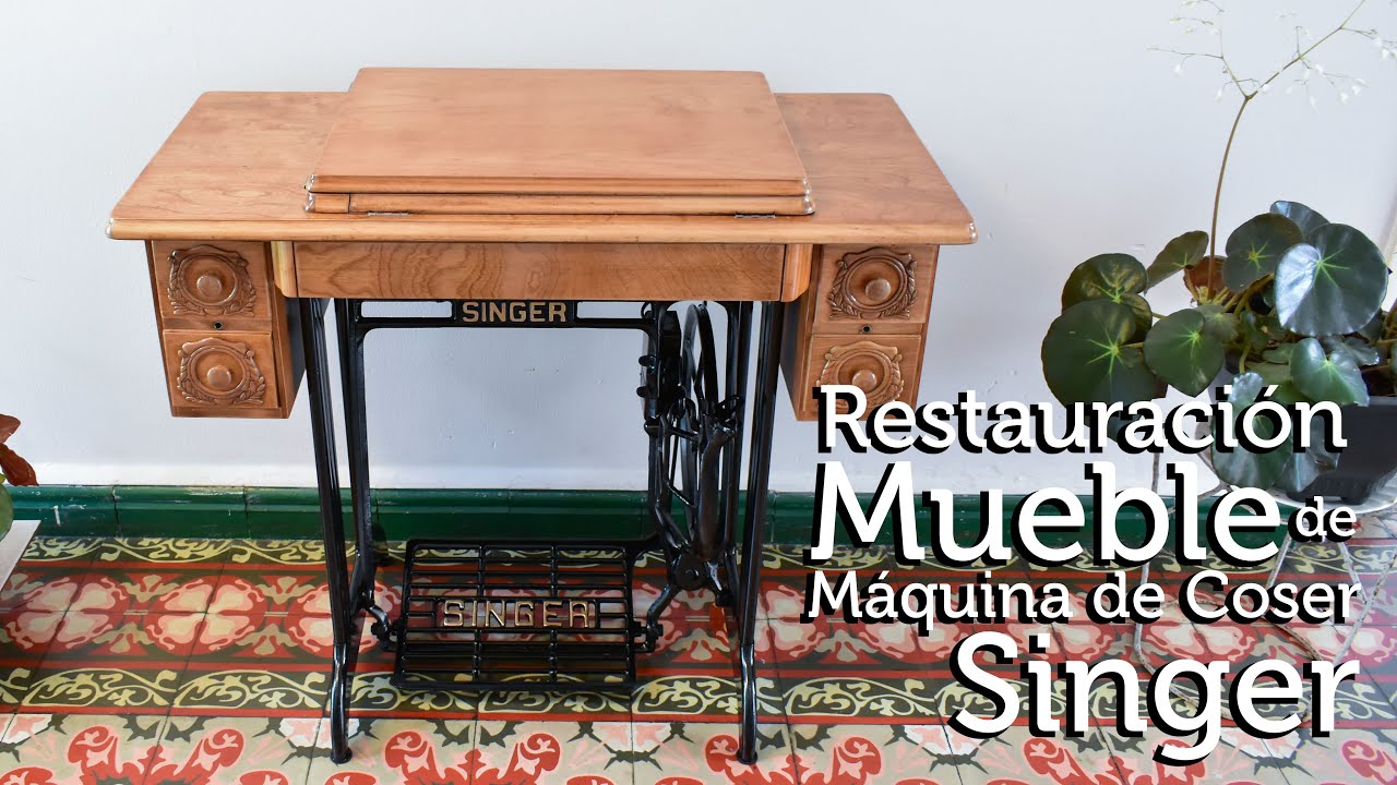 Historia de un mueble: máquina de coser Singer + nuestra restauración -  Amarquimia