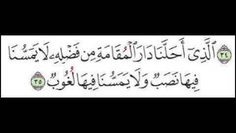 سورة فاطر الآية 35