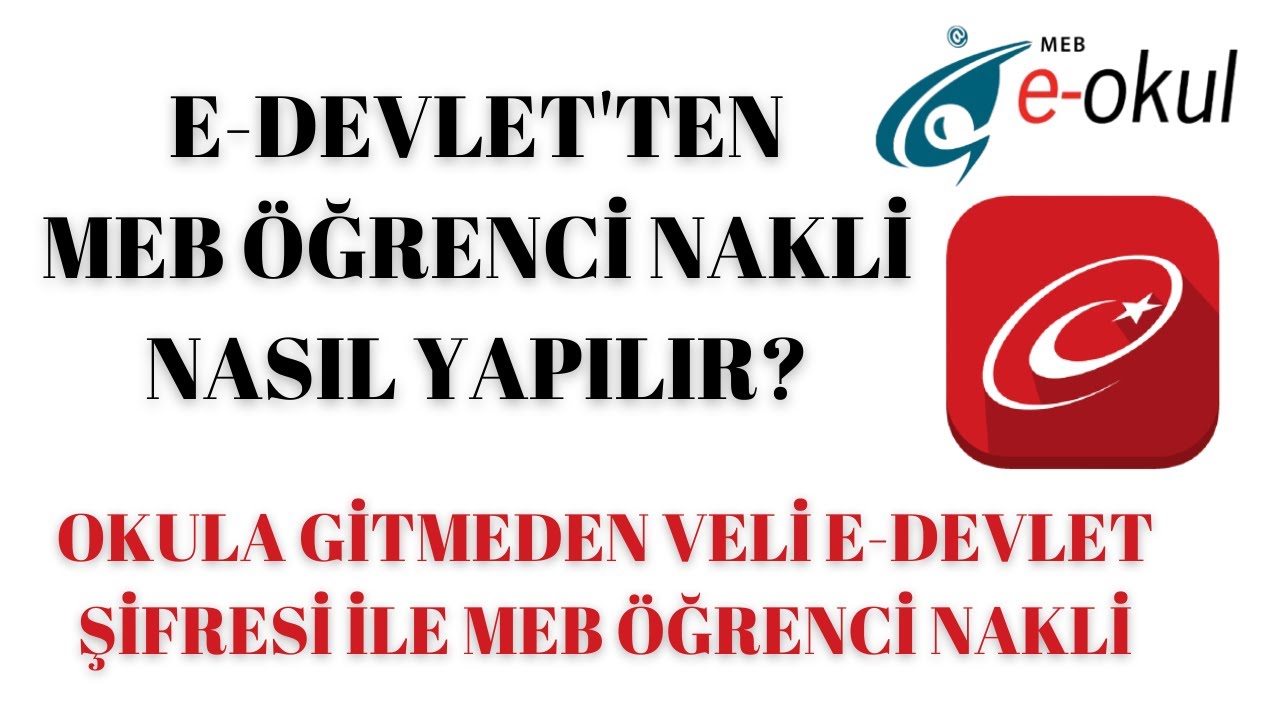 E Devlet Ogrenci Nakil Islemleri Nasil Yapilir Youtube