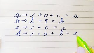 How to write english small letters (a to z) in cursive writing | handwriting practice for beginners