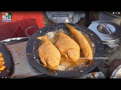 Live Mackerel Fish Fry with Rava | Street Food