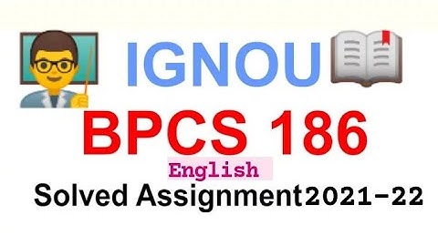 BPAS-186 STRESS AND TIME MANAGMENT 2021-22 FREE (ENGLISH) #bpas186 #ignou #solvedassignment