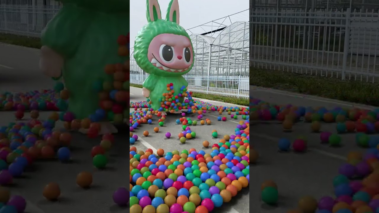 LABUBU plays the ball and the Douyin assistant Popular Creative new special effects LABUBU puzzl