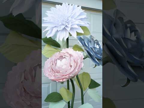 DIY Giant paper flowers #paperflowers #giantflowers #diypaperflower