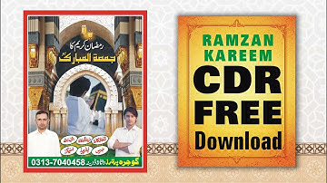 Ramadan 1st Jumma Mubarak Islamic Flyer Designing in Coreldraw Tutorial #CDR_FREEرمضان کریم