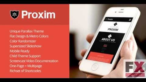 Preview PROXIM - WordPress Unique One-page Parallax Theme