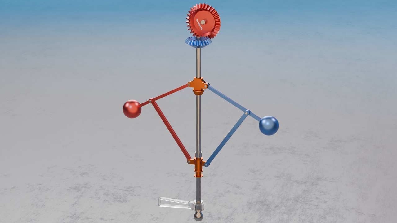 #161 Centrifugal Ball Governor Steam Engine Valve Control – 507 Mechanical Movements 3D Animation