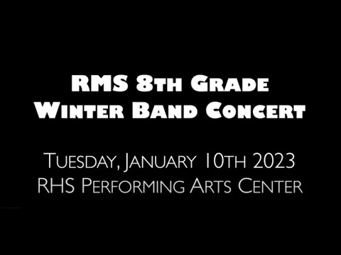 Rosemount Middle School 8th Grade Winter Band Concert January 2023